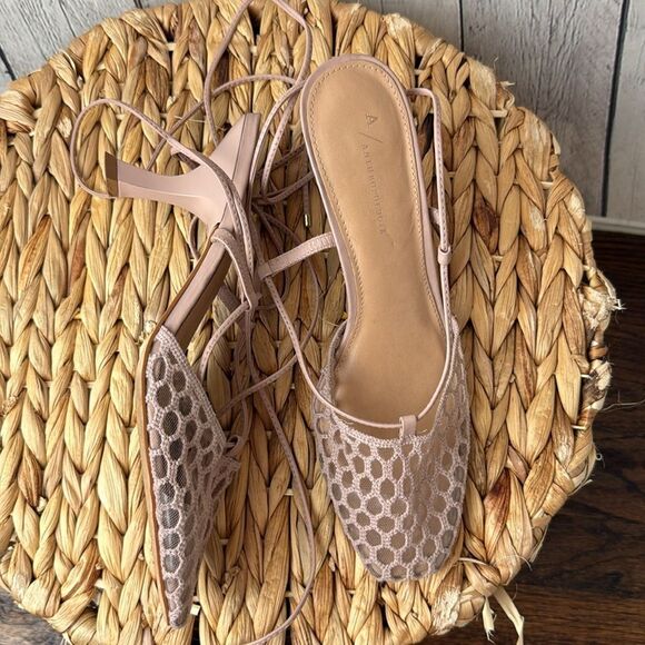 Anthropologie Maeve Caged Ankle-Wrap Lace Up Heels Size 40/9 - Picture 6 of 10